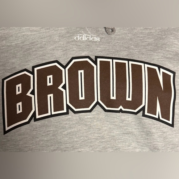 Vintage Brown University Adidas Hoodie - Rare - Picture 2 of 4